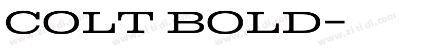 Colt Bold字体转换